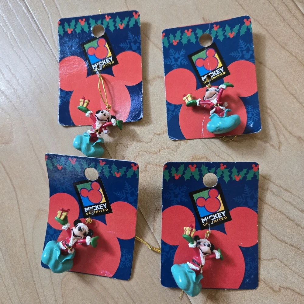 Set of 17 vintage Y2K Disney Mickey Unlimited mini Christmas tree ornaments, NWT